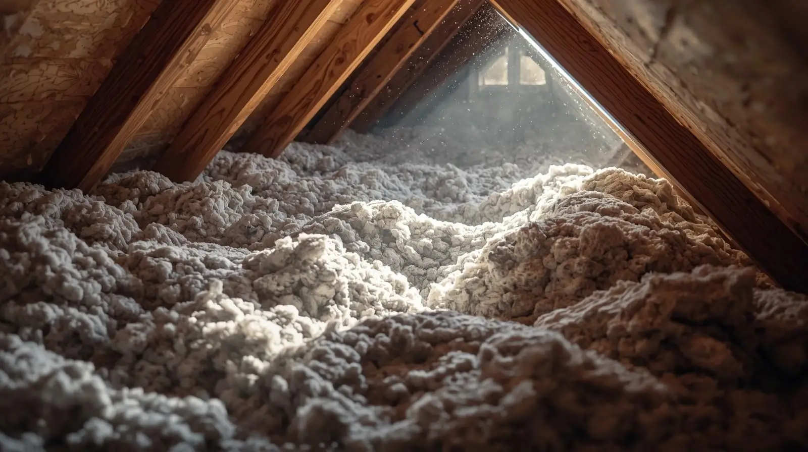 Technician repairing damaged attic air ducts to improve HVAC airflow.